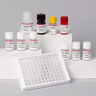 IL-6 Interleukin 6 Elisa Test Kit dengan Waktu Pengukuran 2-3 Jam Biovansi Serum / Plasma Format 18 Bulan Shelf Life
