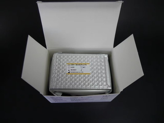 AMH ELISA TEST KIT untuk Serum Plasma 2-3 Jam Waktu Pengukuran 2-8.C Suhu penyimpanan