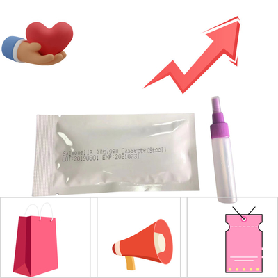 24 Bulan Jangka Panjang Salmonella Tifoid Antigen Test S. Tifoid Cassett Colloidal Gold Rapid Test Cassette