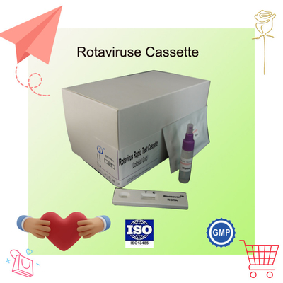 IVD Rotavirus Rapid Cassette Colloidal Gold Rapid Test untuk Diagnosis Rumah Sakit 2-30C Shelf Life 24 Bulan