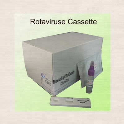 IVD Rotavirus Rapid Cassette Colloidal Gold Rapid Test untuk Diagnosis Rumah Sakit 2-30C Shelf Life 24 Bulan