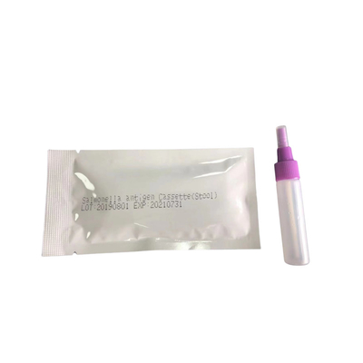 Salmonella Antigen Sensitivitas Emas Kolloidal Rapid Test Cassette Reagen Strip Untuk Penggunaan Manusia