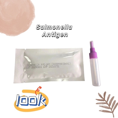 Salmonella Antigen Sensitivitas Emas Kolloidal Rapid Test Cassette Reagen Strip Untuk Penggunaan Manusia