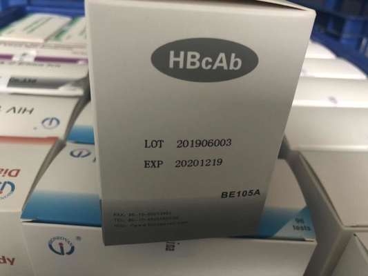 Reagen Diagnostik Untuk Penggunaan Manusia Dengan 96 Tes Hbc Antibodi HBcAb Elisa Kit