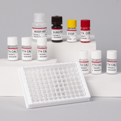 FT4 Kit Tes Elisa Kit Immunoassay Terkait Enzim Thyroxin Bebas Tes Kuantitatif