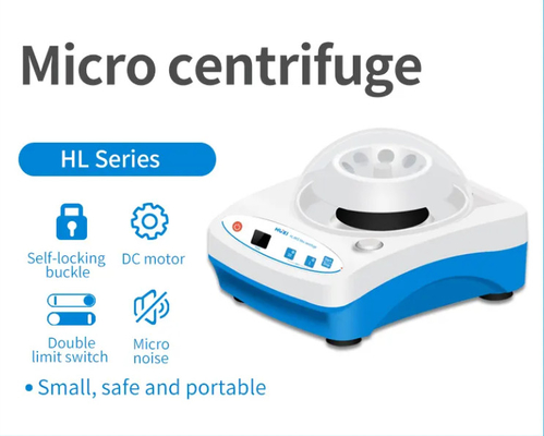 Portable Lab Mini Centrifuge 6/8 Tubes 4000 RPM CE Certified Compact Design Plastik Dan Logam Ideal Untuk Penelitian Laboratorium Kecil
