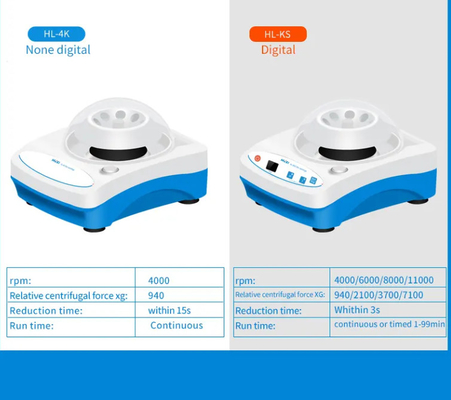 Portable Lab Mini Centrifuge 6/8 Tubes 4000 RPM CE Certified Compact Design Plastik Dan Logam Ideal Untuk Penelitian Laboratorium Kecil