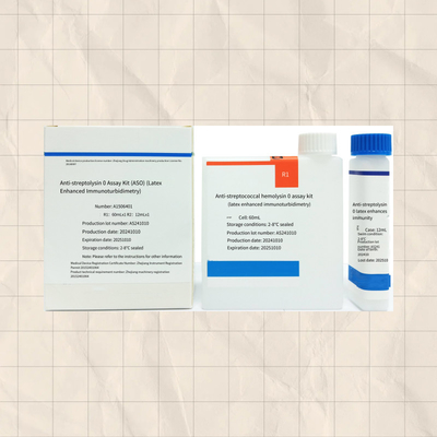 Sensitif Akurat Anti Streptolysin O Reagent ASO Test Kit Untuk Pengukuran Analyte yang Tepat