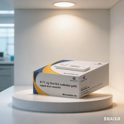 Feline FCV Antigen Rapid Test Kit with High Sensitivity and 5-10 Minute Results Using Double Antibody Sandwich Method