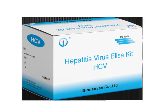 Kit Uji Elisa Anti-HCV dengan Spesifisitas Tinggi untuk 96 Uji dan Waktu Uji 1.5-3 Jam